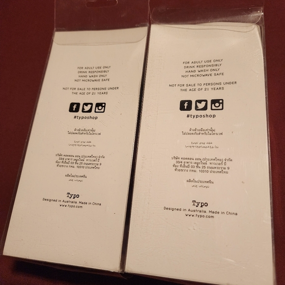 Typo New In Box 6 Colorful Plastic Shot Glasses - Picture 2 of 2